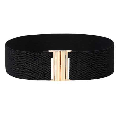 KASLCWA Ceinture Élastique Large pour Femme, Femmes Ceintures Élastiques, Ceinture Élastique Vintage pour Robes, Ceintures Élastiques Simple avec Boucle