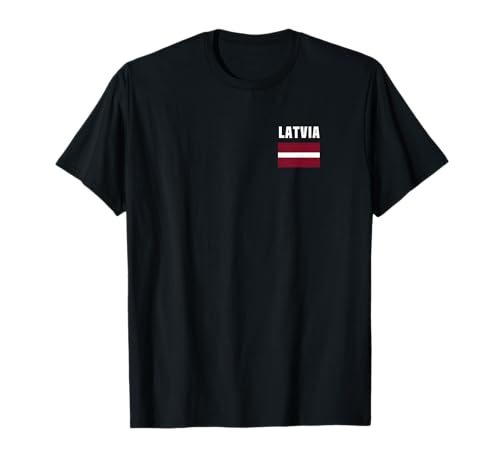 Latvia Pocket Design Proud Latvian Flag T-Shirt