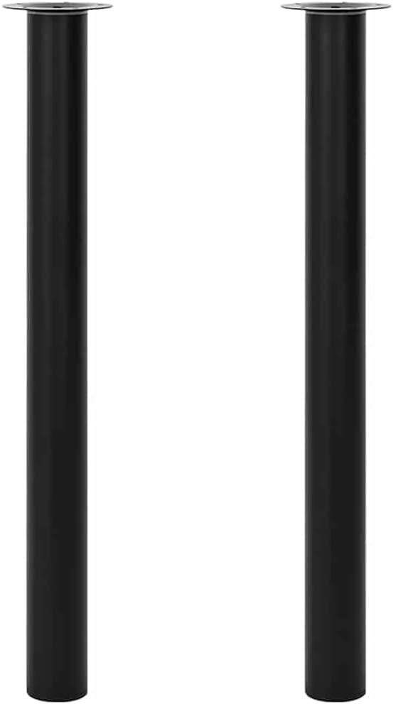 vidaXL 2 Telescopic Table Legs Furniture Table Accessory Trestle Replacement Part Breakfast Bar Worktop Desk Telescopic Spare Leg Black