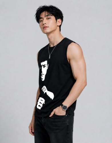 Image of JUGULAR Tank Tops Sleeveless T-Shirt for Men Gym Wear Vest Solid Stylish Round Neck Running for Sports Workout Fitness & Casual or Beach Wear