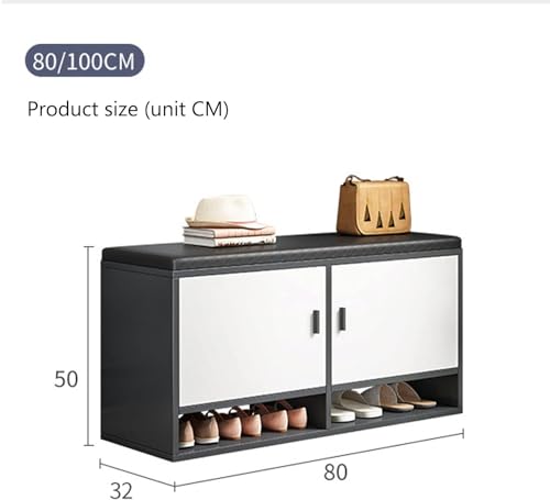 Meuble à chaussures rembourré multifonctionnel et banc de rangement - 3