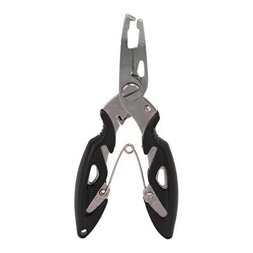 Alicate de pesca, cortador de linha de peixe de aço inoxidável antiferrugem nariz curvo para pesca a