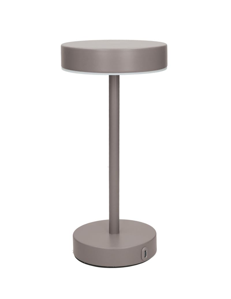 BRANDANI Lampada Frisbee led con sistema touch con graduali livelli di intensità Ø12xh25 cm (Grigio opaco)