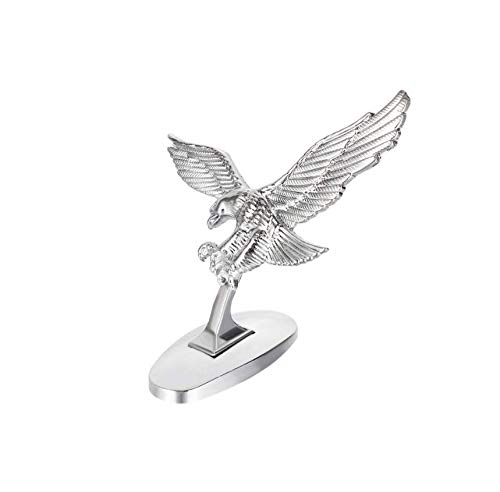 Emblema 3D DragonPad para carro com logotipo frontal e capô para carro prateado e branco