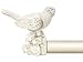 KVEEO 1 or 7/8 Inch Bird-Shaped Decorative Finials for Curtain Rods White Curtain Rod Ends Metal Curtain Rod Finials Ends Easy to Install Set of 2 Rod End
