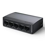 Tenda 5 Port Gigabit Unmanaged Ethernet Switch, Ethernet Splitter, Network Hub, 5 x 10/100/1000Mbps Ports, Plug & Play, Desktop & Wall Mount Ethernet Hub Splitter, Fanless Design (SG105-EU)