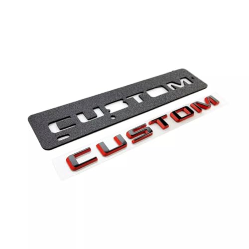 Image of 1Pc 2019-2023 Custom Letter Logo Tailgate Emblem 3D Badge Nameplate (Red Black)
