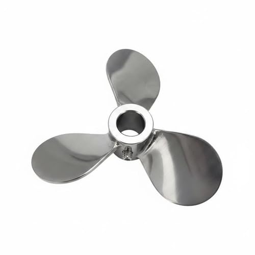 Generic Three-Leaf Stirring Impeller Mirror Polished 3- Mixing Propeller Low Vibration Machine Part for Industrial, Research Facility, Outer Diameter 150mm, Inner Hole 15mm, 304 Stainless Steel