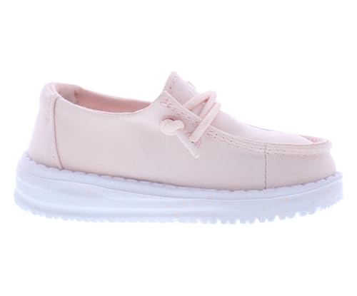 Image of HEYDUDE Wendy Slub Infant /Toddler Shoes Size 5, Color: Pink /Pure White /Pink