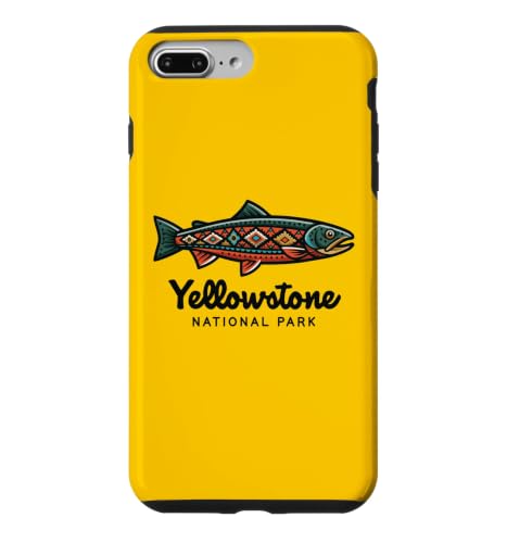 Yellowstone National Park Artistic Trout Fish Fly Fishing �X�}�z�P�[�X iPhone 7 Plus/8 Plus �p