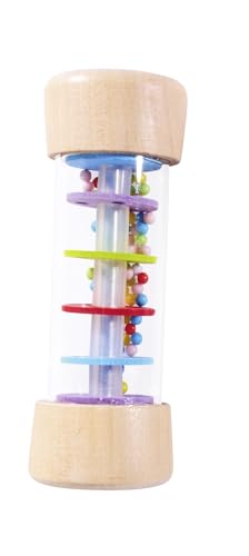 Eichhorn – Regenmacher aus Holz (12,5 cm) – farbenfrohes Musikspielzeug...