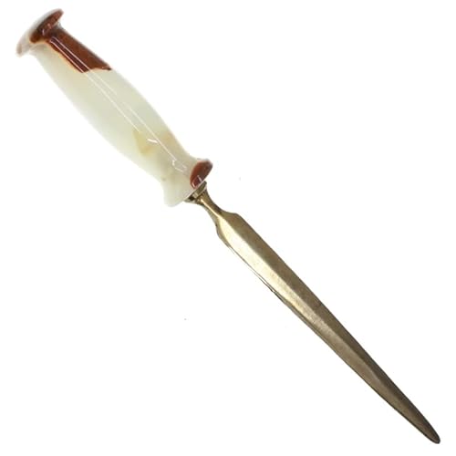 CHRISTIAN GAR CG-24018 Abrecartas con Empuñadura de Mármol Onyx (20cm)