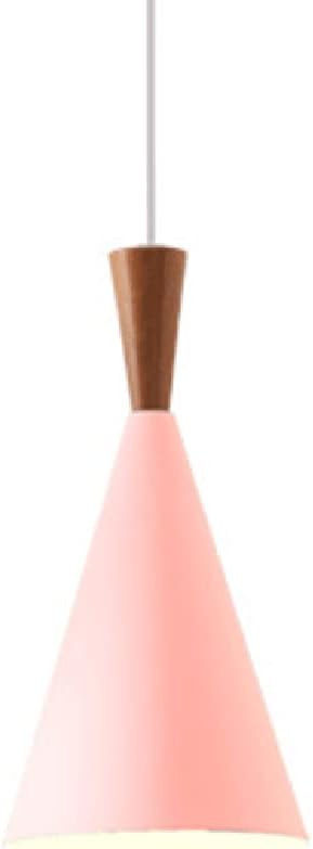 Danish Industrial Light Shadearon Hangingp Traditional Wood Decor Metals,European Hollow Ceililightifixture for Kitchen Island Dinipresent/Pink