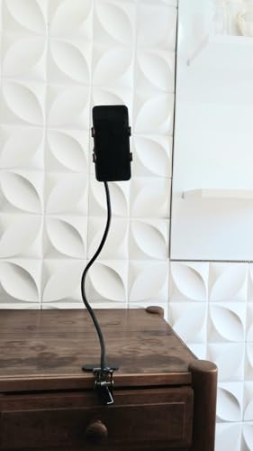 Suporte de Celular Mesa Articulavel 50cm Cabo FORTE METAL Clipe 360° QUALIDADE