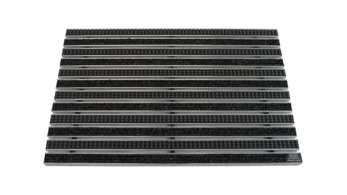 EMCO Eingangsmatte DIPLOMAT Rips anthrazit + Bürsten grau 22mm Fußmatte...