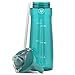 Pogo BPA-Free Tritan Plastic Water Bottle with Soft Straw, 32 Oz, Teal