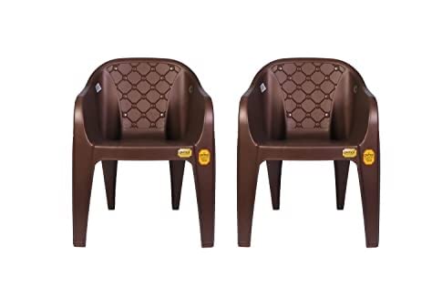 Moulded Durable Chair (Large Size) for Home & Office(Weight-Bearing Capacity 150 kg) Brown Plastic Outdoor Chair (2) (Shree Ganesh Online)-image-10