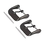 COLLBATH Fermoir De Montre En Acier Inoxydable 2.20X2.20Cm Kit De Réparation Avec 2 Boucles Et 2 Outils Pour Bracelet Montre Cuir Silicone Electronique