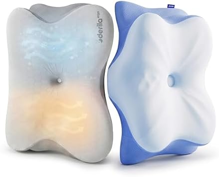 Derila Ergo Thermal & Cooling Pillow Cover Bundle Cervical Neck Pillowcases for Derila Ergo Pillow, Temperature-Responsive PCM Cover + Breathable Cooling Cover Covers Only