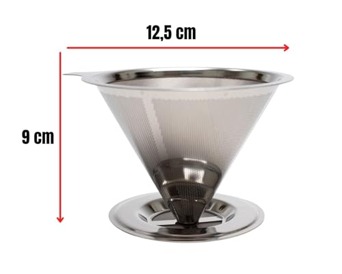 Filtro Coador De Café Aço Inox Sustentável Lavável Reutilizável Tamanho 104
