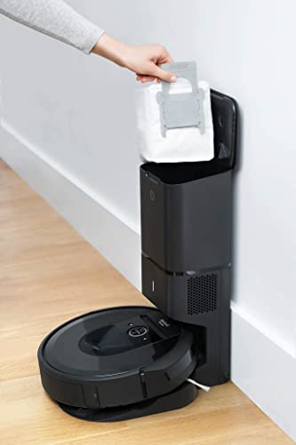 iRobot Dulkių siurblys - robotas Roomba i7+ su automatine dulkių išsiurbimo stotele. Pilkos spalvos