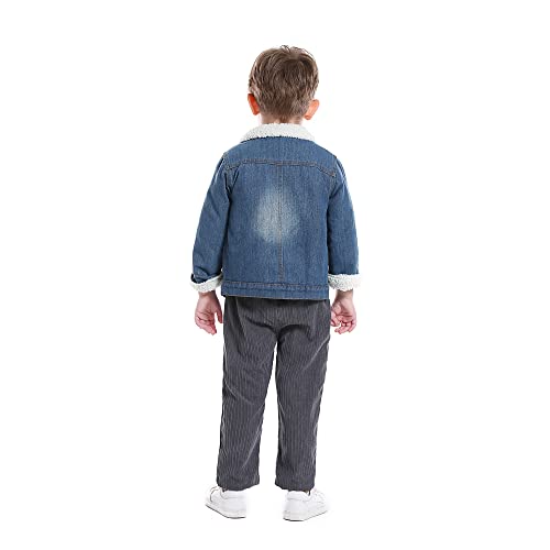 Baby Denim Jacket Thick Warm Fleece Lined Jean Outwear Boys Girls Tie Dye Winter Coat4