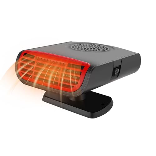 Poupangke Calentador Desempañador De Parabrisas para Coche | Desempañador Giratorio Rápido 12V | Ventilador Calefactor Giratorio para Parabrisas | para Mañanas De Invierno con Niebla, Conducción,