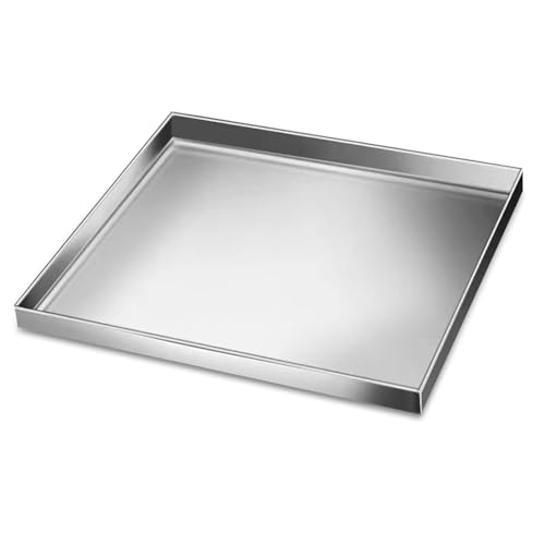 Image of Heavy Duty 304 Stainless Steel Washing Machine Pan & Oil Drip Tray for Under Cars HVAC Units Tool Storage Plant Cultivation Pet Crate (40x50x5cm)