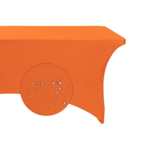 eccwai Spandex 4ft Waterproof Table Cover for Party,Wedding, Banquet, and Events(Orange) by eccwai - Image 4