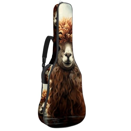 Sac pour guitare acoustique imperméable idéal pour voyager avec son alpaga coloré
