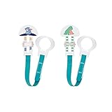 MAM Pacifier Clips (2 Clips), Clips for Pacifiers With Fasteners and Flexible Rings, Pacifier Clips for Boys, Designs May Vary
