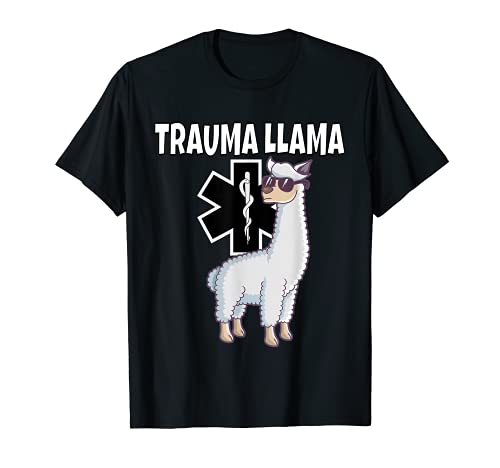 Funny Trauma Llama EMT T-Shirt Medic EMS Gift T-Shirt