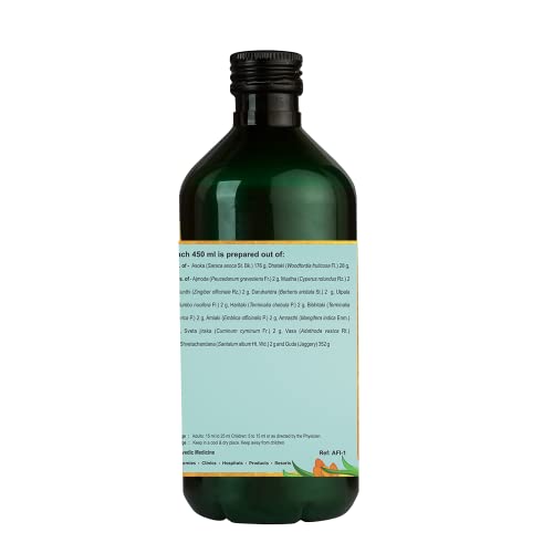 Kerala Ayurveda Asokarishta 450ml | Women's Holistic Wellness| Better Hormonal Health| Relieves Abnormal White Discharge | Ayurvedic Uterine Tonic| Soothes Hot Flashes | No Artificial Flavors | With Asoka, Utpala, Triphala, Amrasthi, Vasa, Chandana, Dhataki, Jaggery|