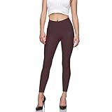 Lederleggings mit hoher Taille: Unsere Kunstlederhose mit nahtlosem Design vorne, hoch taillierter Bauchkontrolle, schmaler Passform, knöchellanger Lederhose, angenehmes und festes Gefühl.
