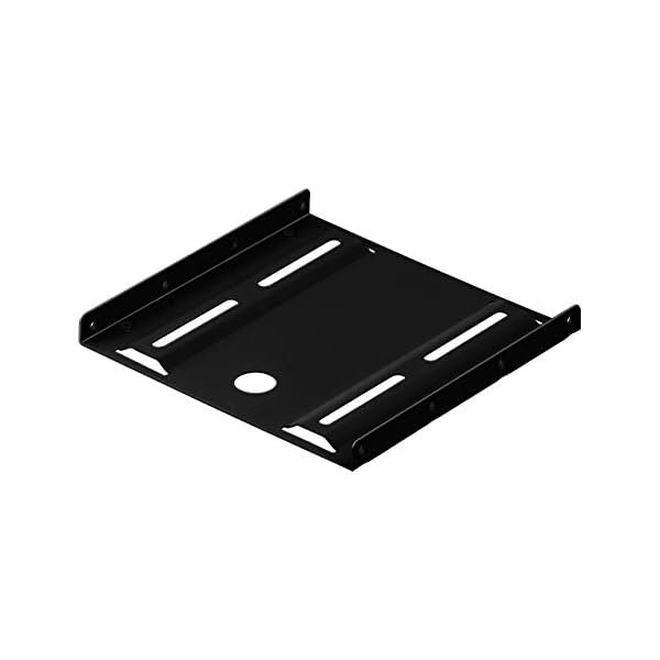 PerfectHD Einbaurahmen | 1-Fach | Montage Set für Festplatten | von 2,5" auf 3,5" | unterstützt Jede 2.5" HDD SSD Festplatte | Einbauwinkel Metall | Schwarz – Bild 3