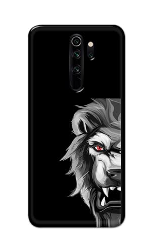 Image of PRINTFIDAA Printed Hard Back Cover Case for Mi Redmi Note 8 Pro Back Cover (Angry Lion) -112