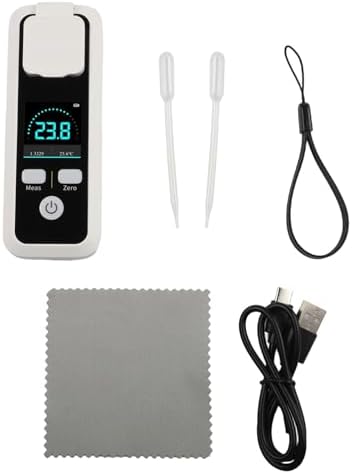 Feegow Otomatik Kompanzasyonlu Brix Refraktometre İçin Dijital, IPX6 Meyve İçecekler için Suya Dayanıklı Taşınabilir Şeker Ölçer Bal, 0-32% veya% 0-55 Aralığı (JBM-10) - Görsel 1