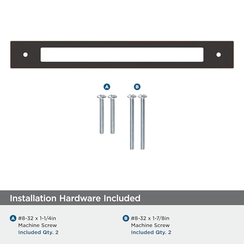 Image of Amerock Medora 8-13 /16 inch Oil-Rubbed Bronze Backplate | Decorative zinc cabinet hardware backplate designed to complement knobs and pulls while protecting cabinet surfaces