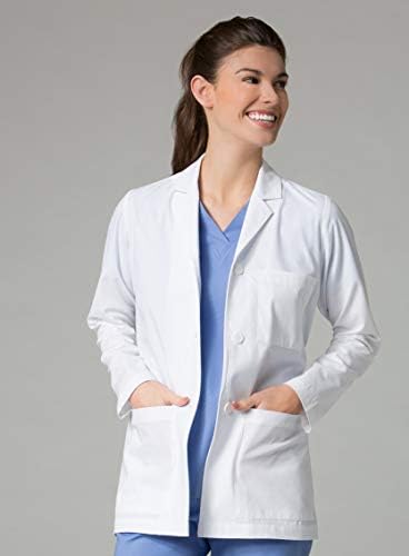 Roks PrimeSurgicals Lab Apron Women full sleeves with inner Secret pocket (100% Cotton) (34)