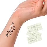 'Run The Mile You're In' Temporary Tattoos (3 Sheets) – Motivational Running Tattoo for 5K, Marathon, Ultra | Vegan, Realistic, Waterproof & Long-Lasting (2-5 Days) – 3' x 1.5' – Race Day Inspiration