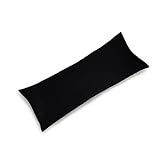 YAROO 21x60 Body Pillow Cover,Body Pillow Case,Long Pillow Case -Envelope Closure,400 Thread Count,100% Cotton,Only Cover No Insert,Body Pillowcase-Black