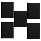 IWOWHERO 5 Stück Schwarze Matte Taschenbodeneinsätze aus PP 08 MM Rechteckige Bodenverstärker für Handtaschen Tragetaschen und Koffer A4 Größe Bodenformer und Organizer Einlage