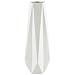 Rivet Modern Angled Stoneware Home Décor Flower Vase - 14 Inch, White