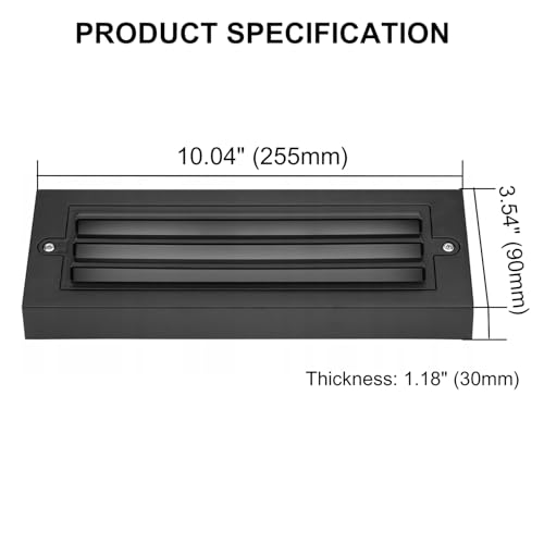 ZONK LED Step Lights Outdoor Indoor 120V, 10Inch Landscape Pathway Stair Lights 6W, 3000K Non-dimmable IP65 Waterproof Staircase Light, Deck Lighting, Retaining Wall Lights by ZONK - Image 7