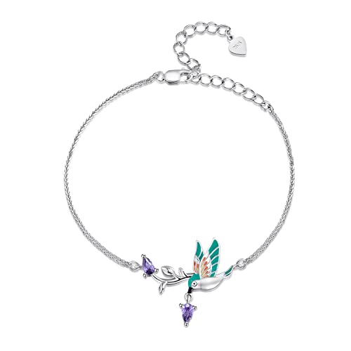Bracelet oiseau réglable en argent 925 anti-allergie résistant pour les poignets sensibles