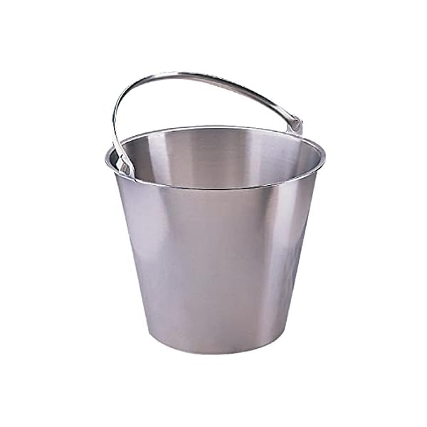 Jantex Edelstahleimer 12 Liter, Silber, Metalleimer, stabiler Schwenkgriff, GrÃ¶Ãe: 270 (H) x 310 (oben)/200 (Boden) Durchmesser mm, alltÃ¤gliche Reinigungs- oder Transportaufgaben, J807
