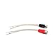 GaoZo Speaker Wire To RCA Female Adapter For High-Level Signal Connection To Amp (Black/Red)