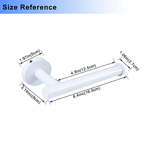 Cilee White Toilet Paper Holder,Bathroom Tissue Holder Paper Roll,Sus304 Stainless Steel Toilet Roll Holder For Bathroom, Kitchen, Washroom Wall Mount #TOP6
