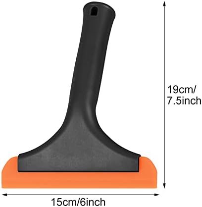 Lam-lord Silicone Squeegee for Shower Glass Door, 6 Inch Small Squeegee for Window Cleaning All-Purpose Windshield Cleaning Tool for Car Window, Windshield, Mirror, Bathroom(Black)