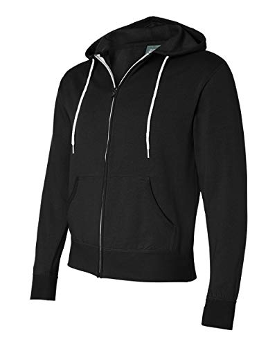 Independent Trading Co. Unisex Lightweight Full-Zip Hooded Sweatshirt, M Charcoal Heather2